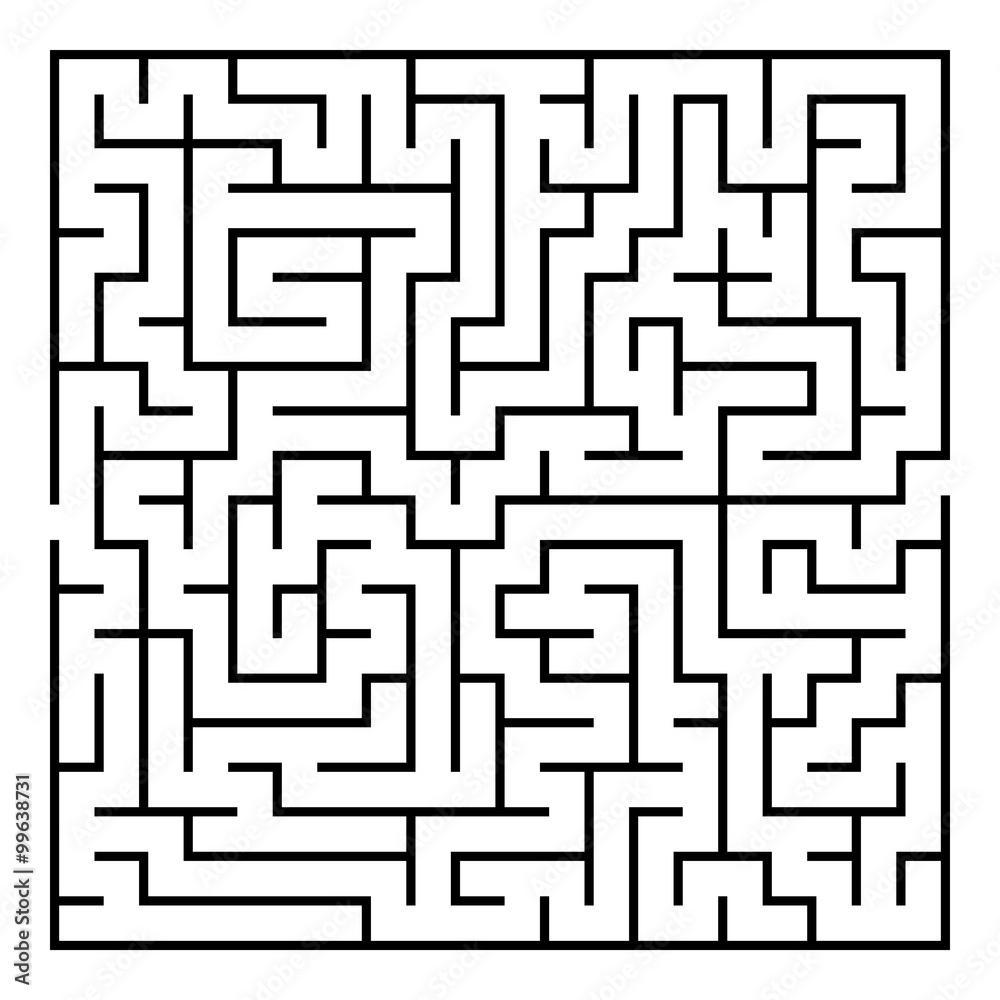Vector Maze. Labyrinth with Entry and Exit. Vector Maze. Labyrinth with Entry and Exit.