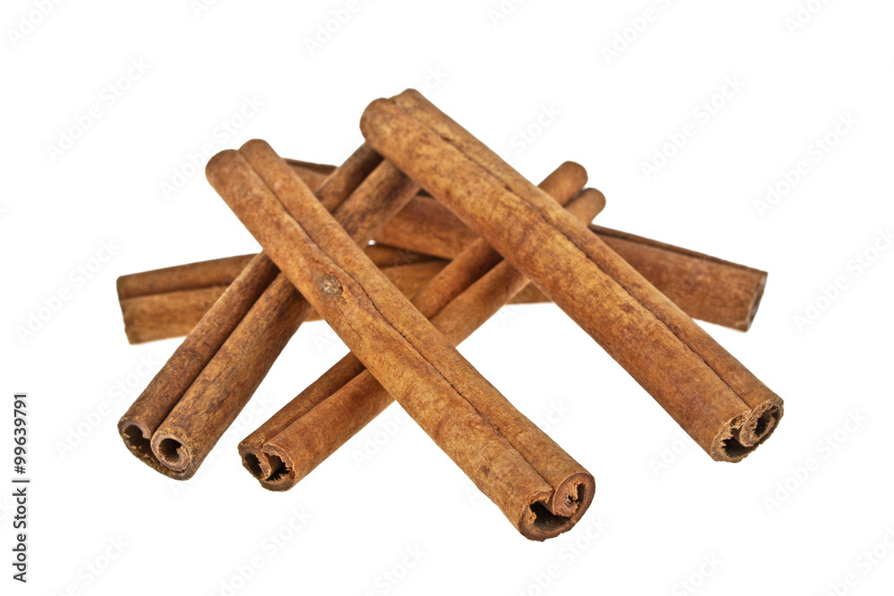 Cinnamon sticks isolated on white background Cinnamon sticks isolated on white background