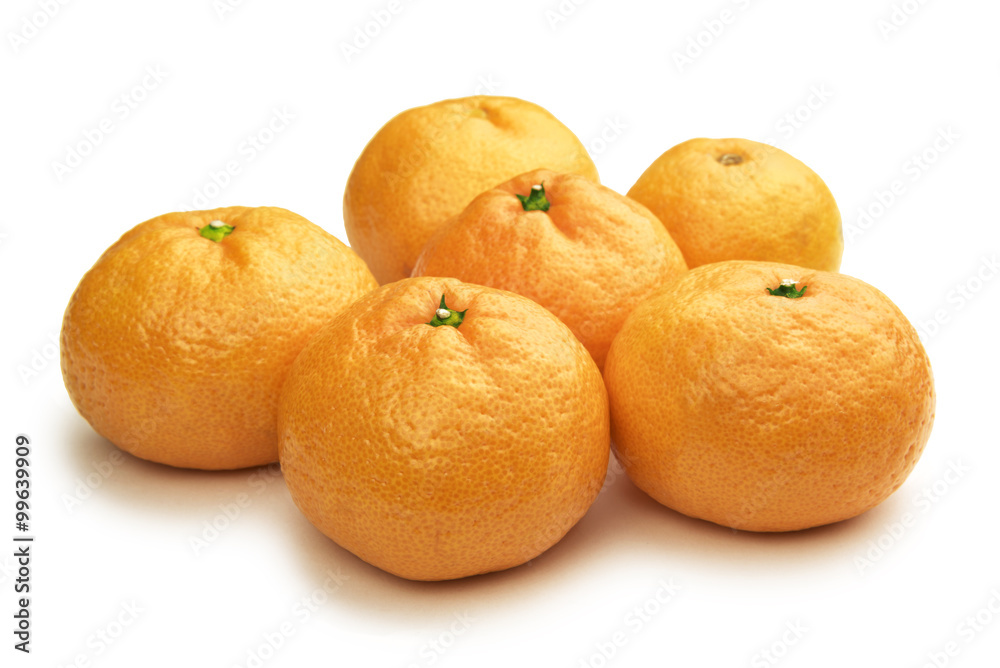 Ripe mandarin isolated tangerine orange on white background Ripe mandarin isolated tangerine orange on white background