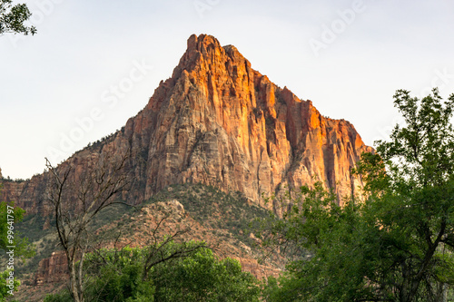 Angel s landing rock formation Zion National Park Utah.