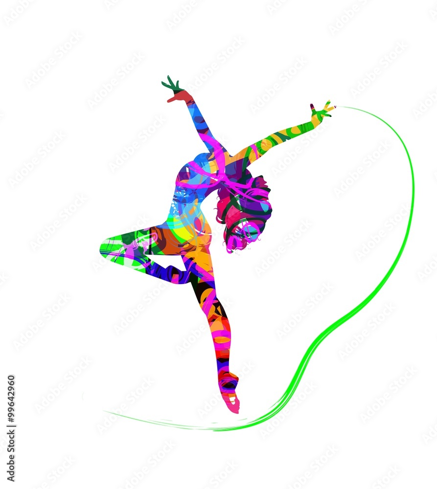 Obraz premium abstract dancer silhouette