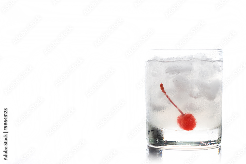 Old fashioned cocktail with cherry Old fashioned cocktail with cherry