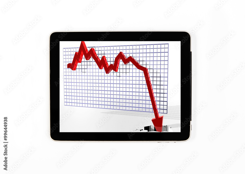 Tablet concept statistics signs: Signs of statistics on the scre Tablet concept statistics signs: Signs of statistics on the scre