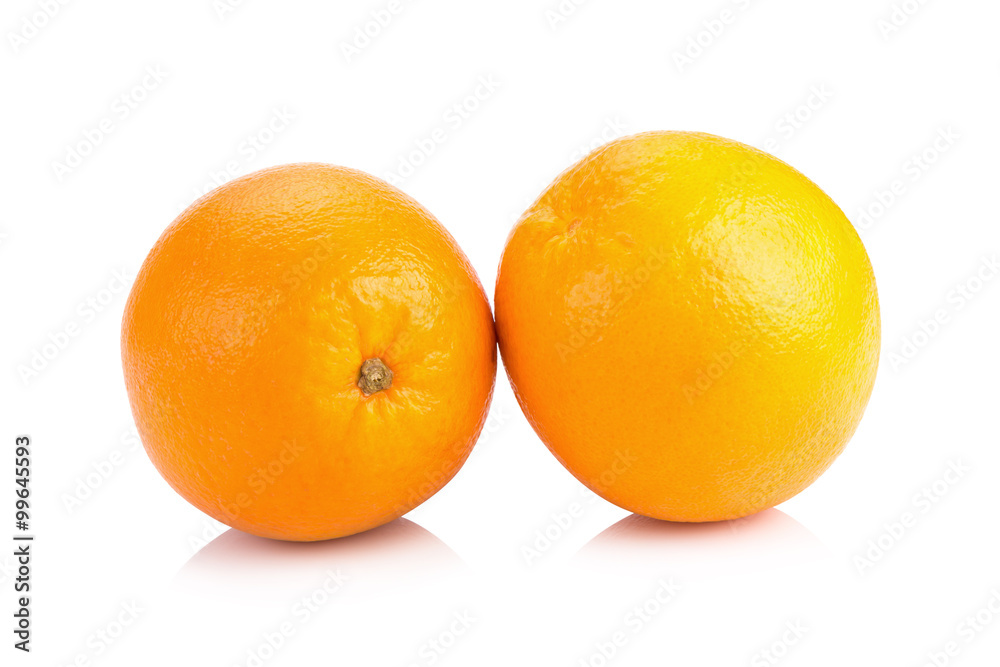 Ripe orange isolated on white background Ripe orange isolated on white background