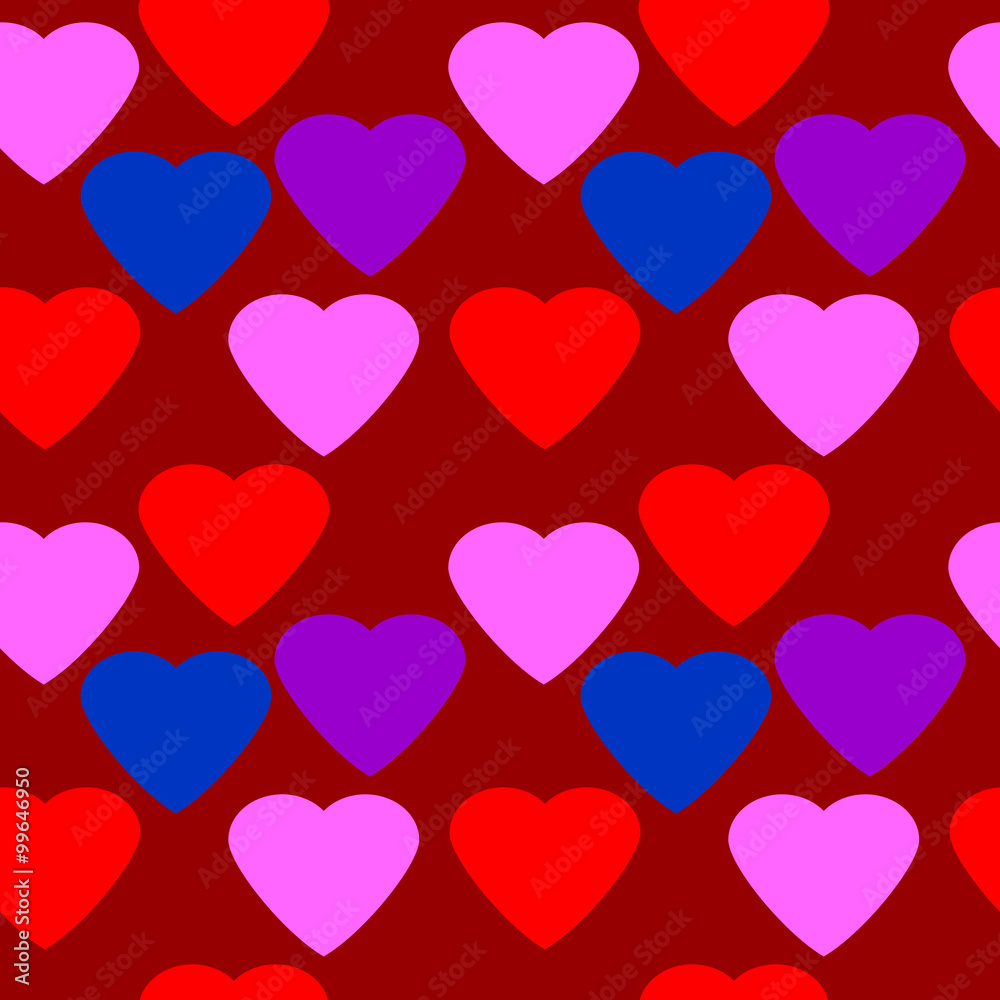 Love heart seamless pattern.
