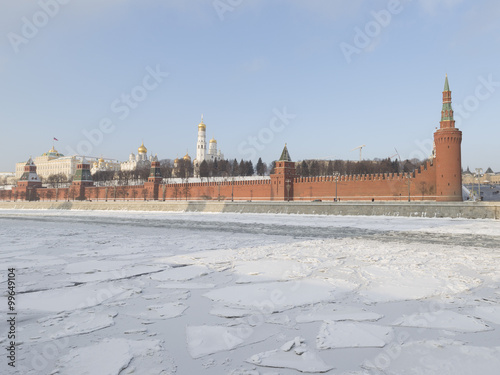 The Kremlin and the ice on the river