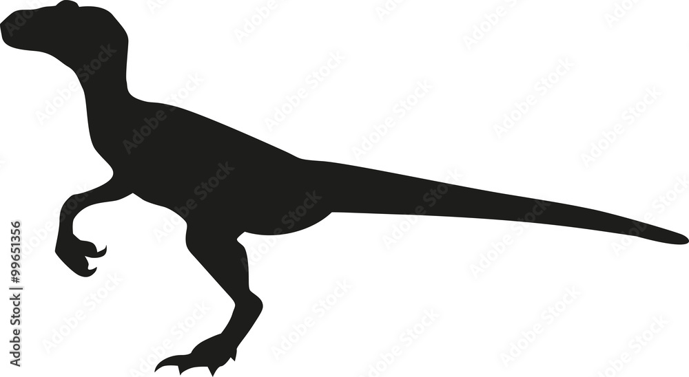 Dinosaur velociraptor silhouette Dinosaur velociraptor silhouette