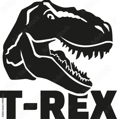 Dinosaur tyrannosaurus head with t-rex