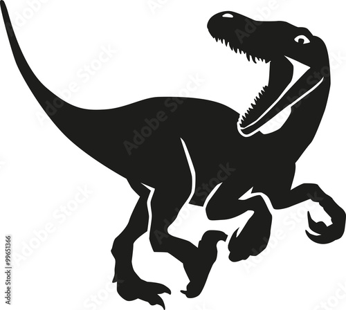 Dinosaur velociraptor hunting photo