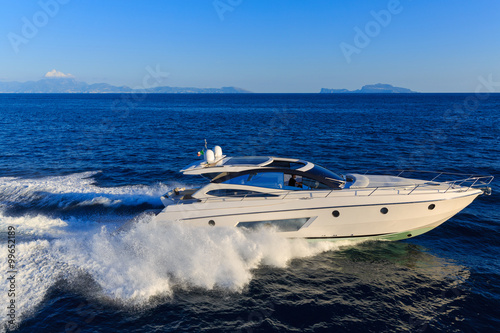 luxury motoryacht in  navigation © Andrea