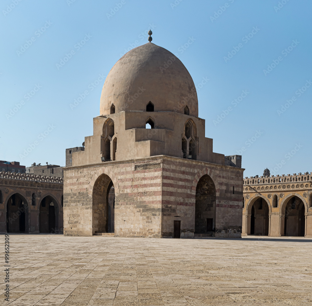 Ablution fountain at the courtyard of the Mosque of Ibn Tulun. The mosque was commissioned by Ahmad Ibn Tulun, the Abbassid governor of Egypt from 868–884