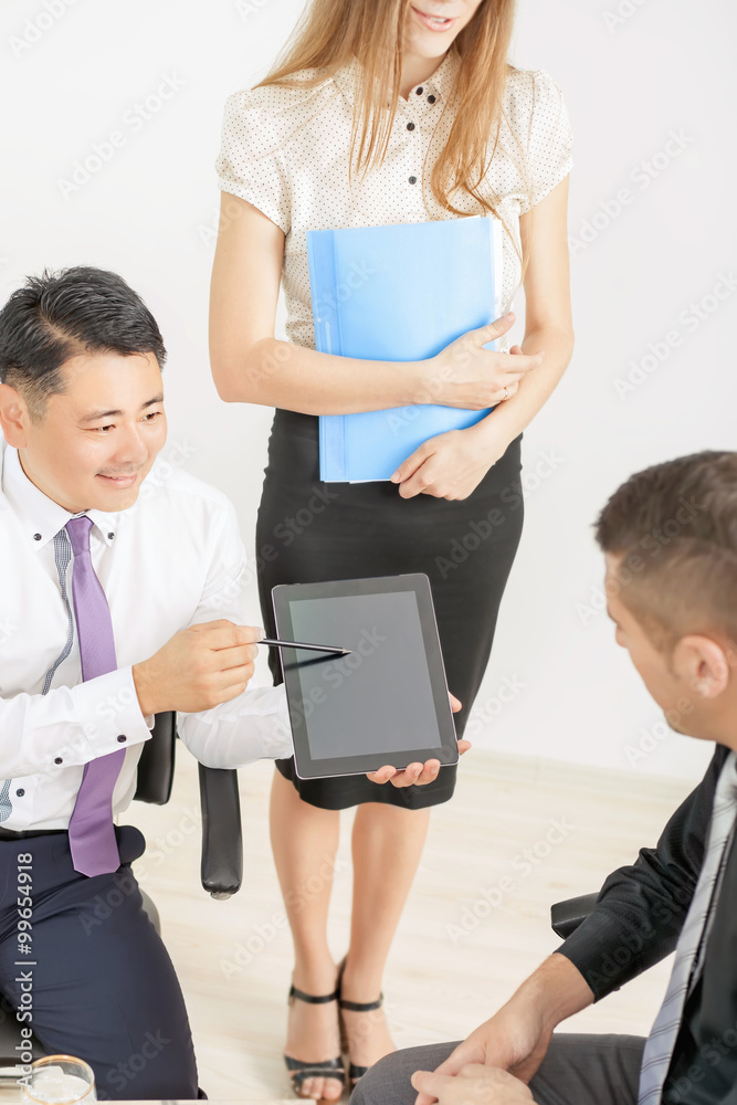 Concept of group business people at meeting in the office Concept of group business people at meeting in the office