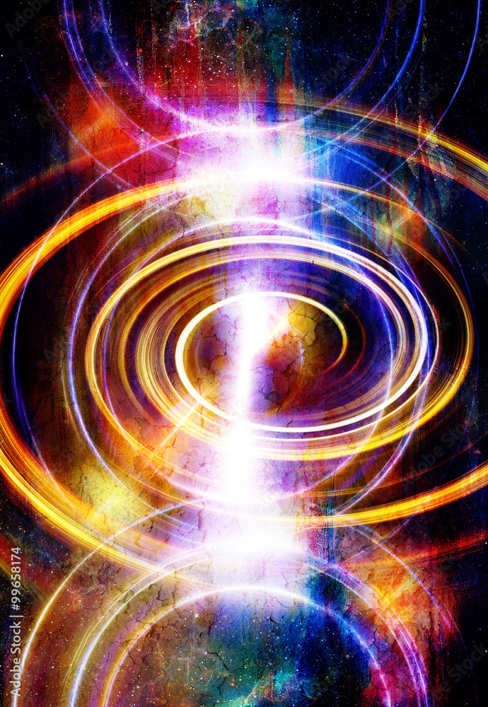 Obraz premium Abstract background and color circle effect, color background.