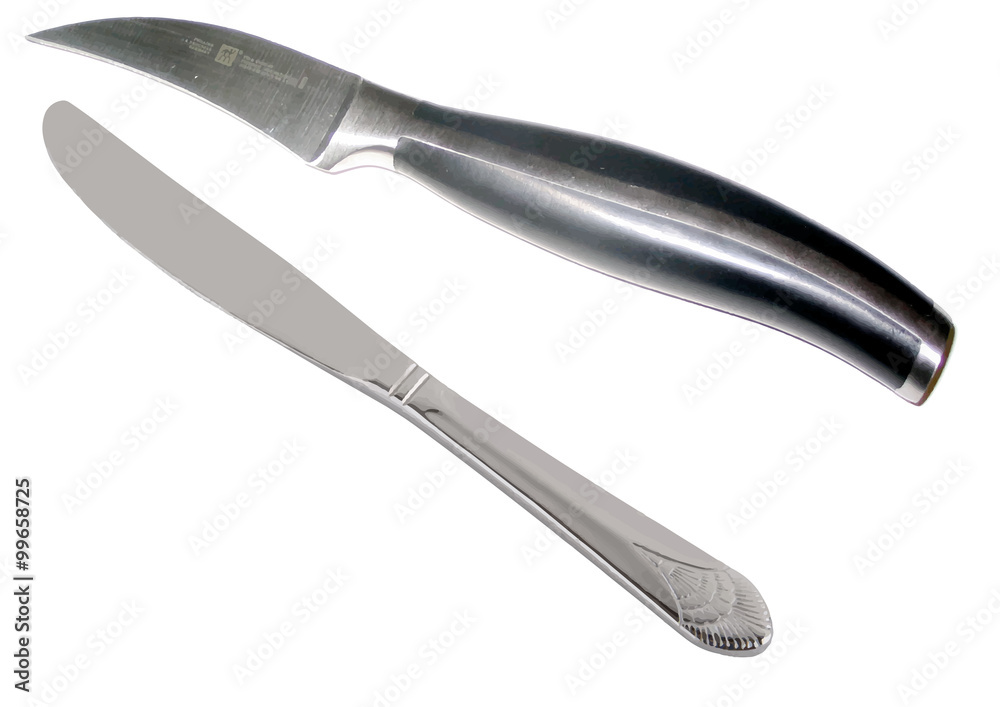 Fototapeta premium Knife on a white background.Vector