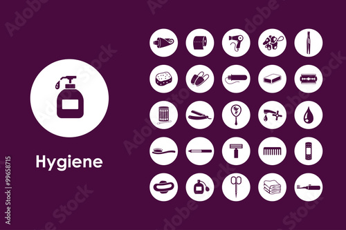 Set of hygiene simple icons