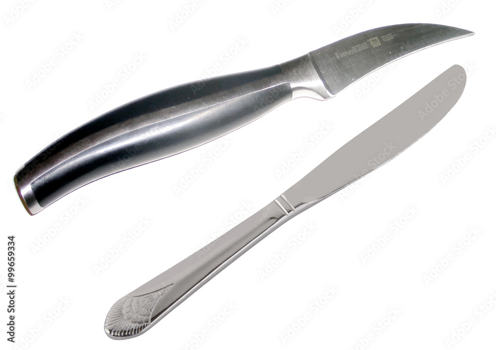 Fototapeta premium Knife on a white background.Vector