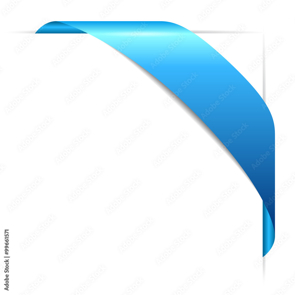 Glossy corner ribbon