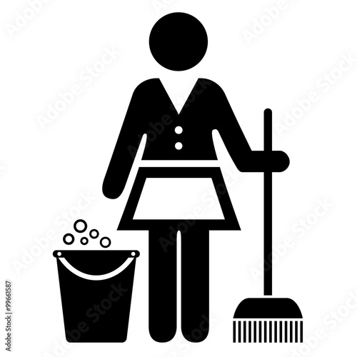 Mop cleaner icon photo