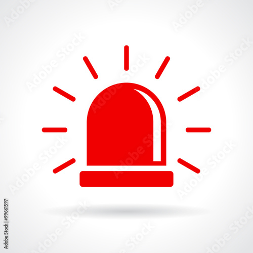 Siren flashing light icon