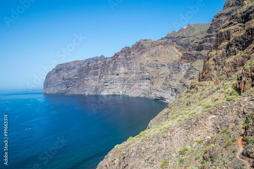 Los Gigantes cliffs by the Atlantic Ocean in Tenerife, Canary Islands, Spain