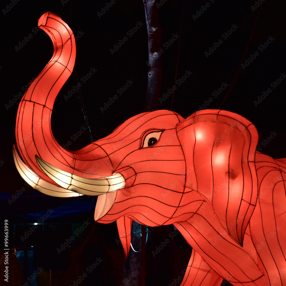 Fototapeta premium part of pink elephant lamp