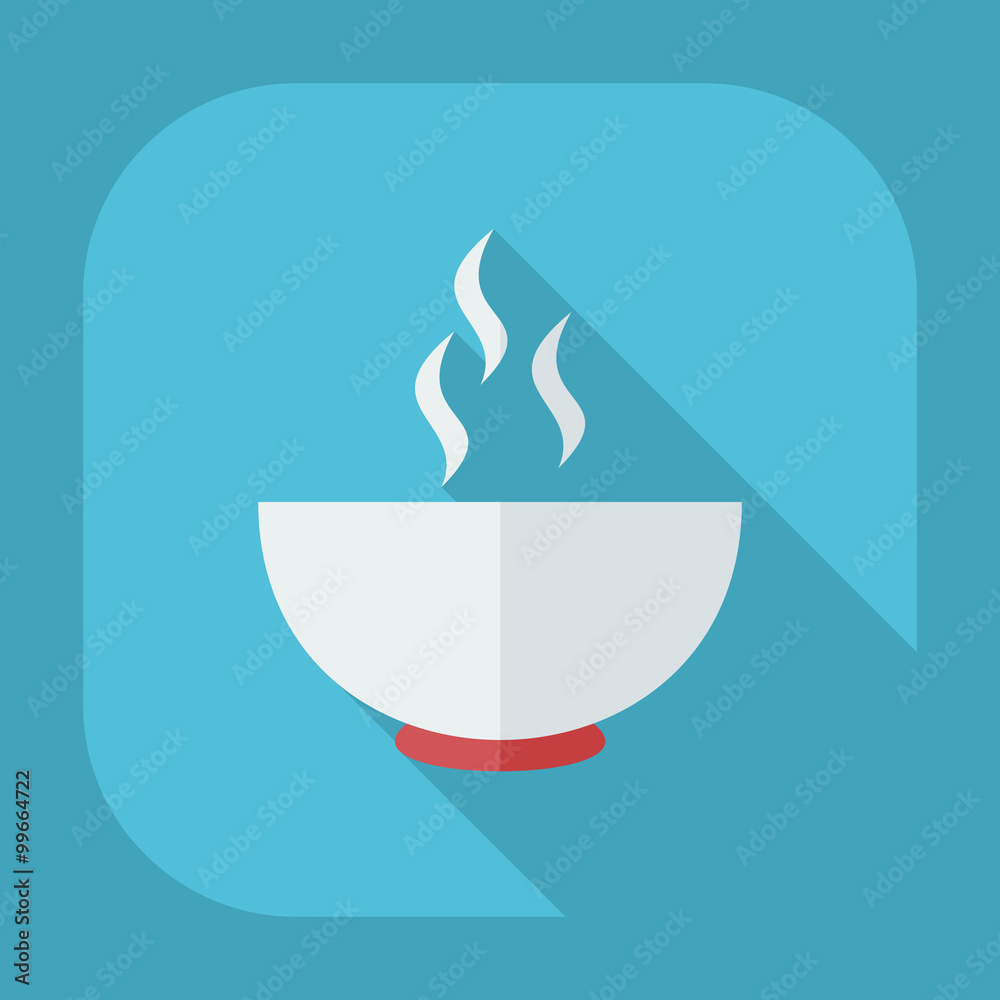 Flat modern design with shadow icons steak Flat modern design with shadow icons steak