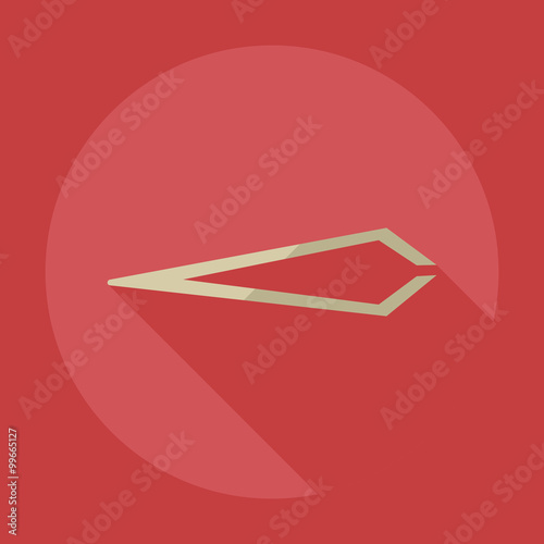 Flat modern design with shadow icons tweezers