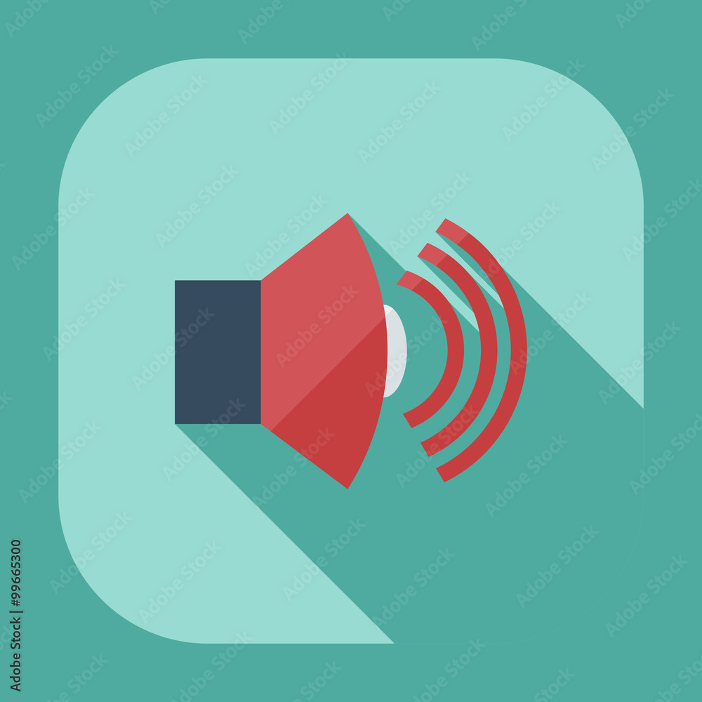 Flat modern design with shadow icons sound Flat modern design with shadow icons sound