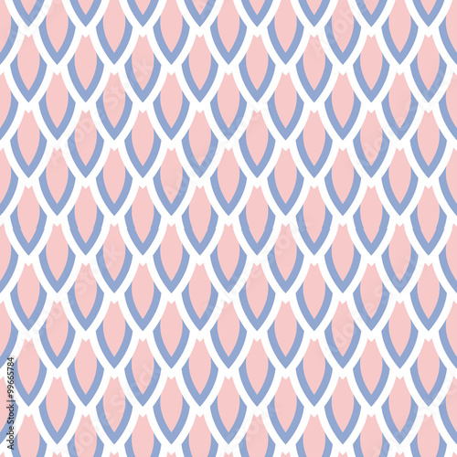 Rose quartz and serenity violet scale vector geometric seamless pattern. Classic simple style.