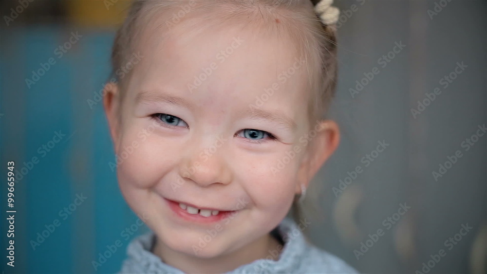 Extremely sincere smile of a small child Extremely sincere smile of a small child