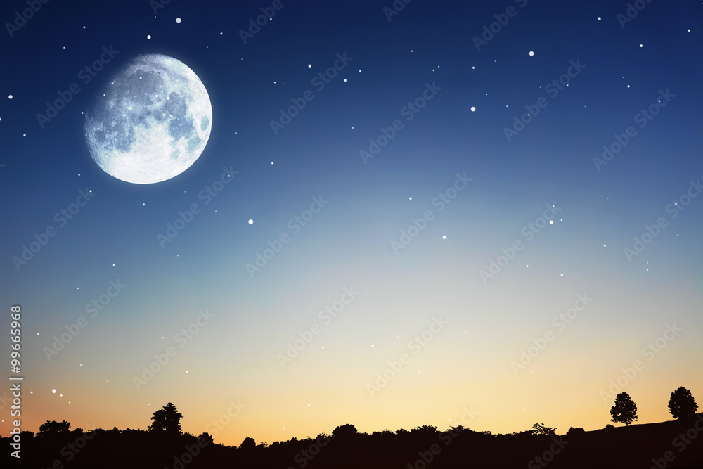 Obraz premium moon with sky background