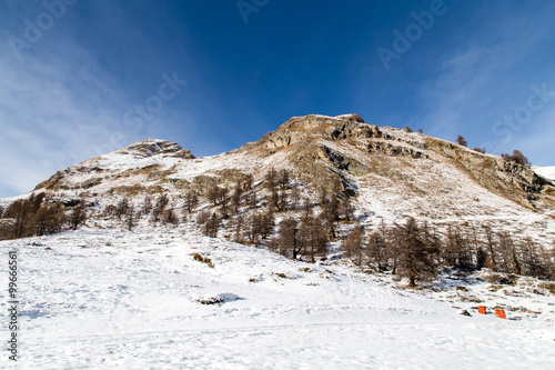 Paesaggio Alta montagna - inverno - val d'aosta - italia