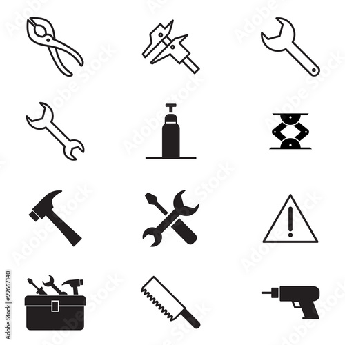 Construction tool icon collection Vector illustration Symbol 2