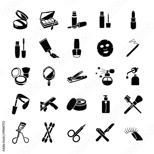 Beauty products vector icons