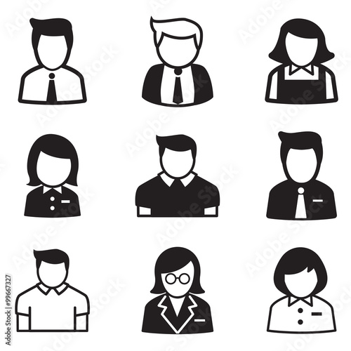 user,account, staff, employee maid icons vector illustration Sym
