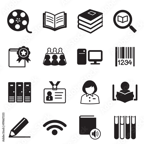 Library icons Vector illustration symbol