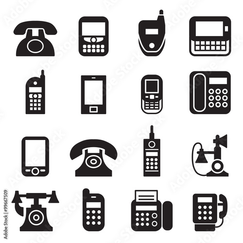 communication, call, phone vintage, retro telephone icons