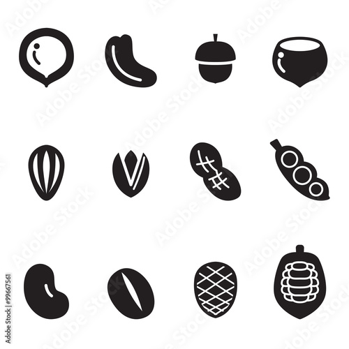 Nut icon Set