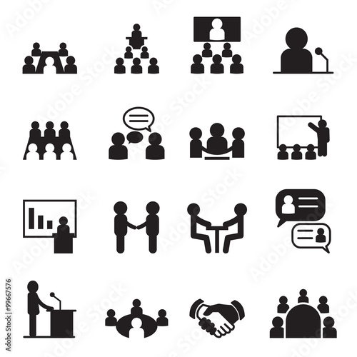 Conference icon set