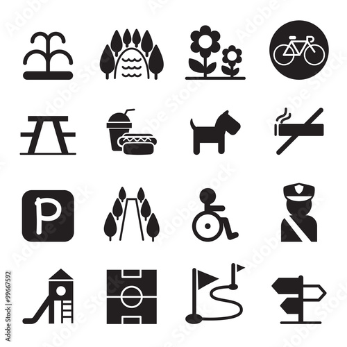 Park icon set