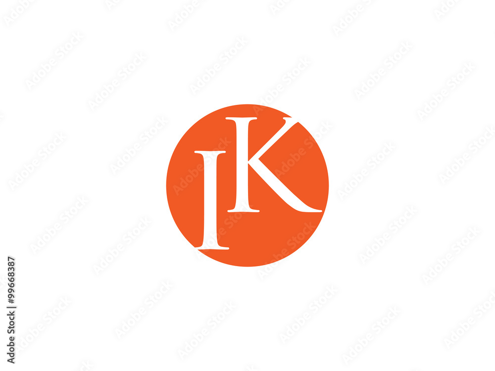 Double IK letter logo Double IK letter logo