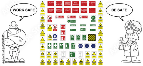 Construction industry hazard warning signs 
