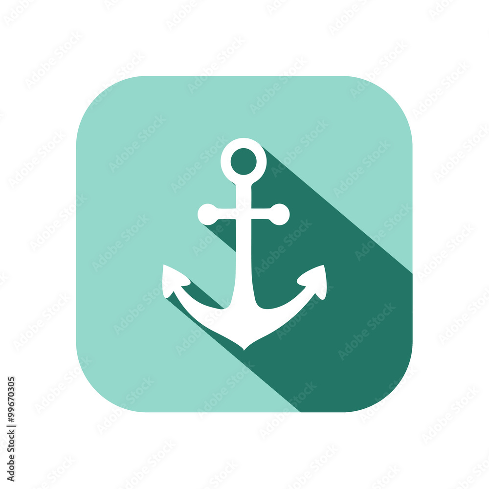 anchor icon with long shadow anchor icon with long shadow