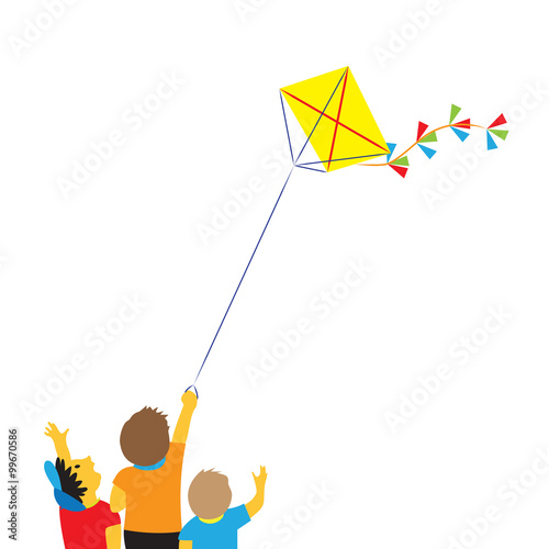 Children with a kite.