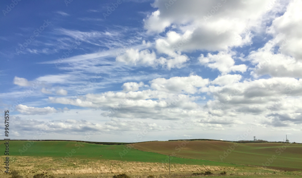 landscape of farm village in Scotland, UK landscape of farm village in Scotland, UK