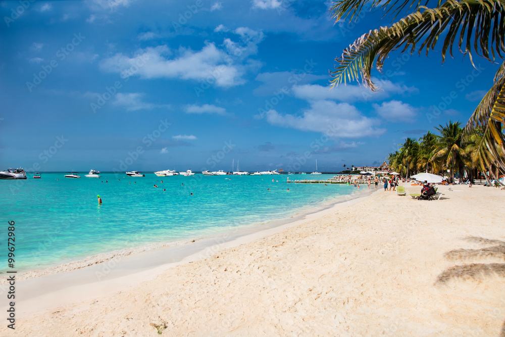 Norten beach on Isla Mujeres island near Cancun in Mexico.