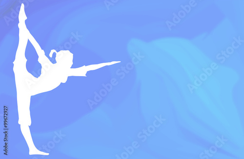 Ocean Yoga Scene With Dolphin