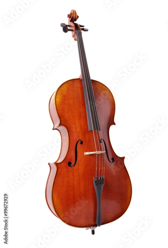 Cello isolated on white background