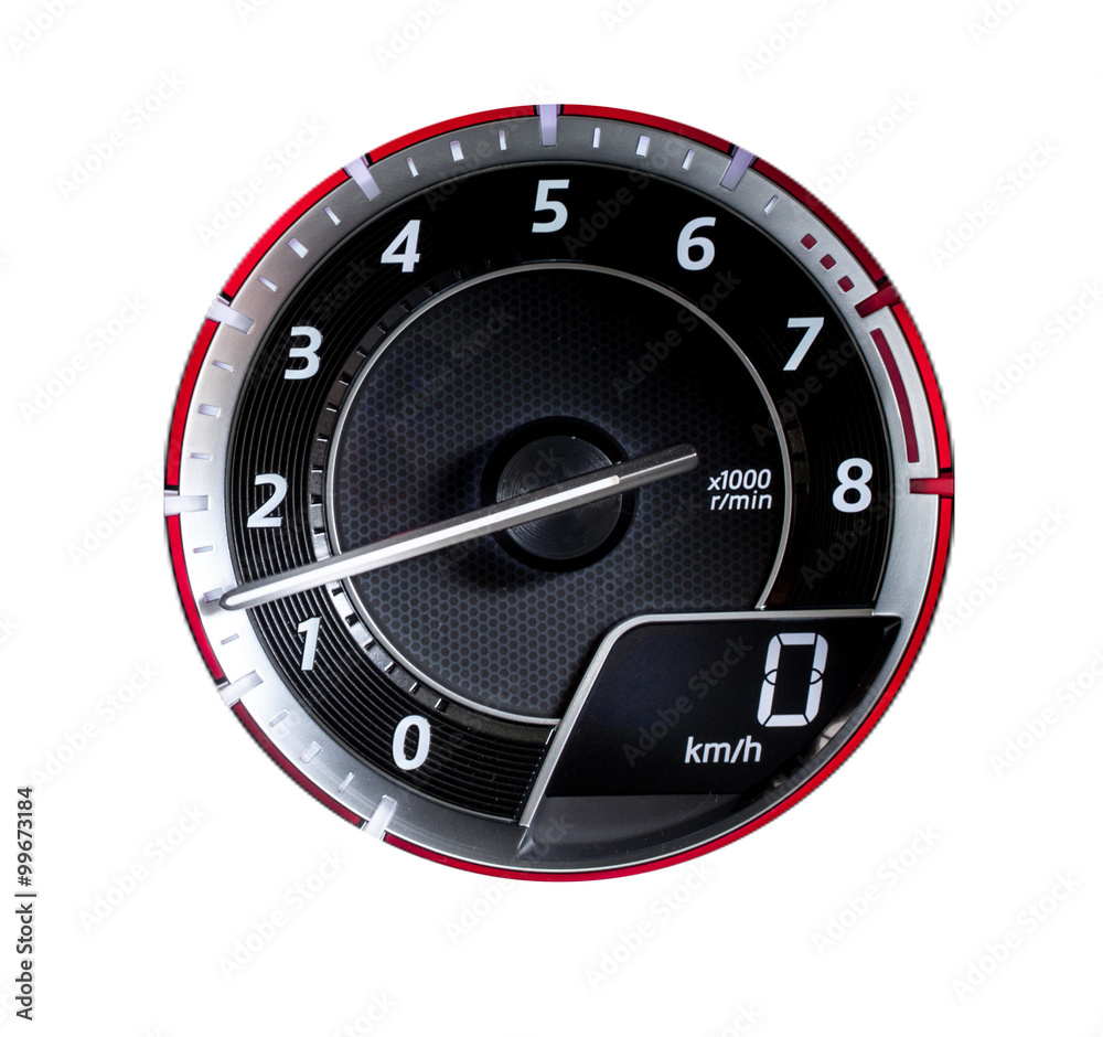 racing car dial meter isolated on white background racing car dial meter isolated on white background