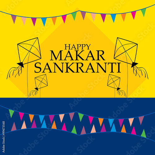 Makar sankranti festival concept vector 